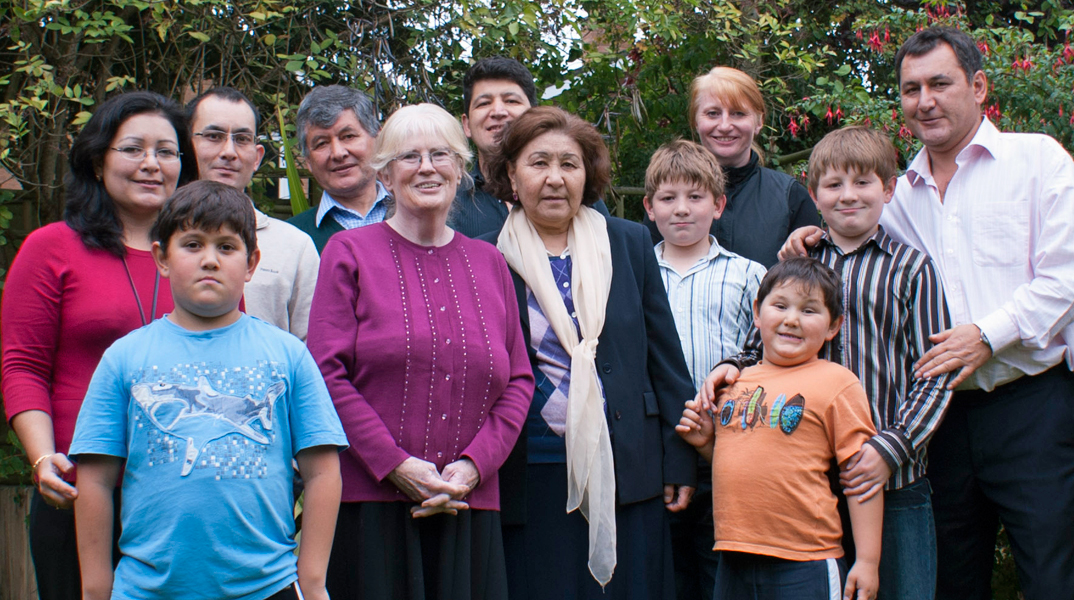 Nahid Turan (back left) and family