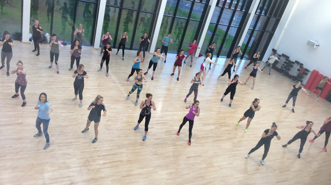 Women taking part in a This Brum Girl Can activity class