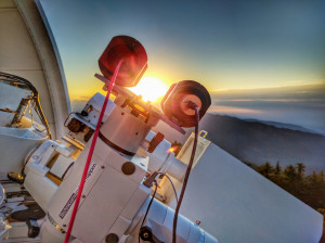 Sunrise over the Mount Wilson Observatory in Los Angeles