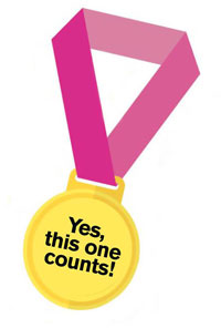 Gold medal - yes, this one counts!