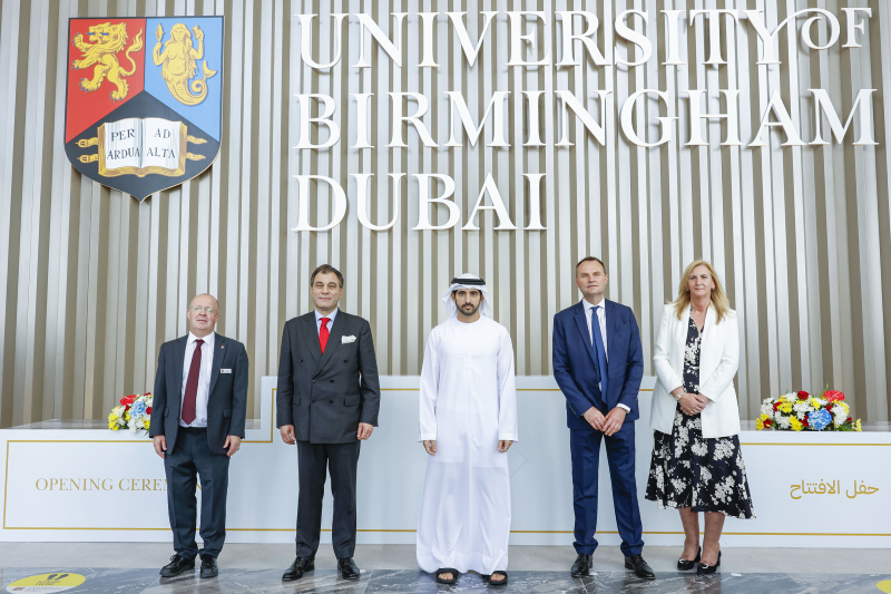 is Highness Sheikh Hamdan bin Mohammed bin Rashid Al Maktoum, Crown Prince of Dubai and guests open campus
