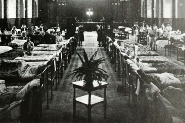 Great hall used as a hospital