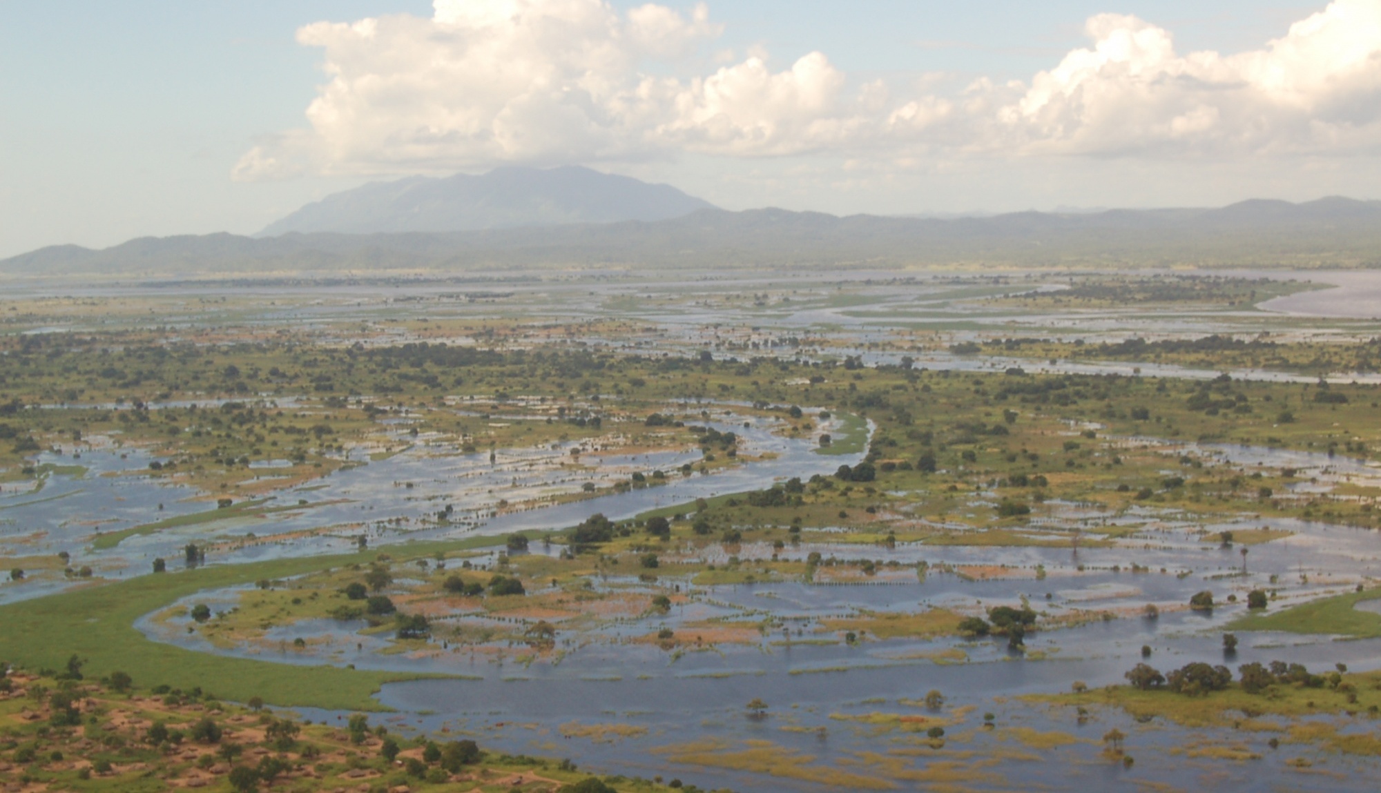 Flooded farmland