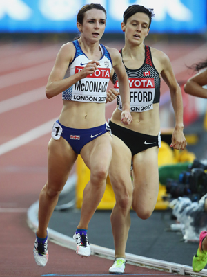 Sarah McDonald running a race