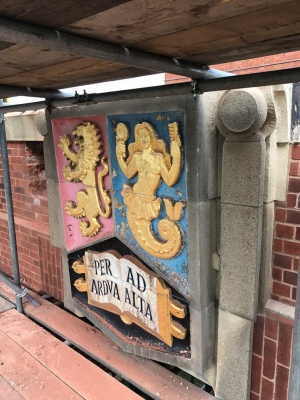 University of Birmingham crest from the former library