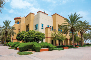 A building at the University of Dubai campus 