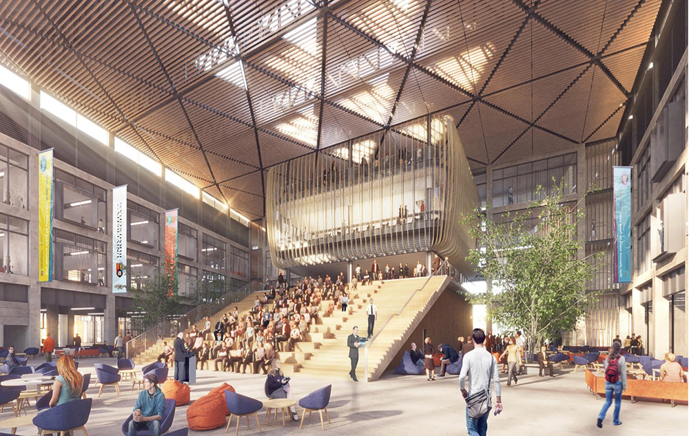 Artist's impression of interior of new University of Birmingham Dubai campus