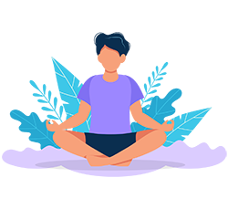 Illustration of woman practicing yoga