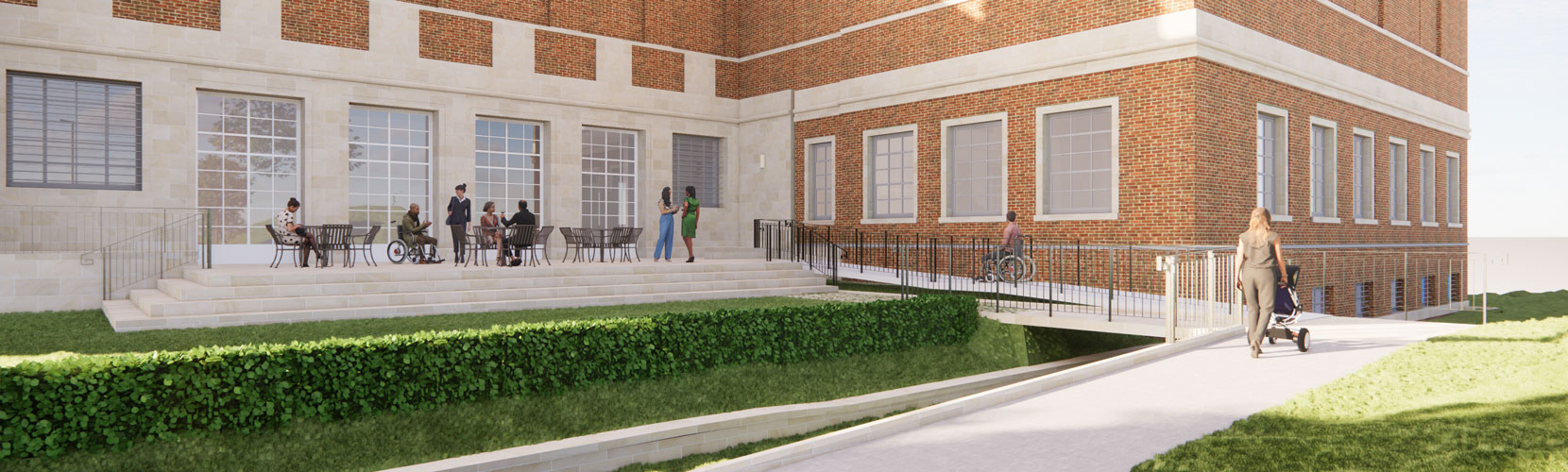 Planned accessible entrance to the Barber Institute of Fine Arts