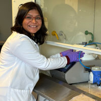 Dr Ruchi Gupta in her lab