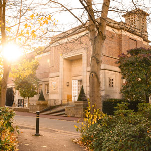 Front steps of the Barber Institute of Fine Arts
