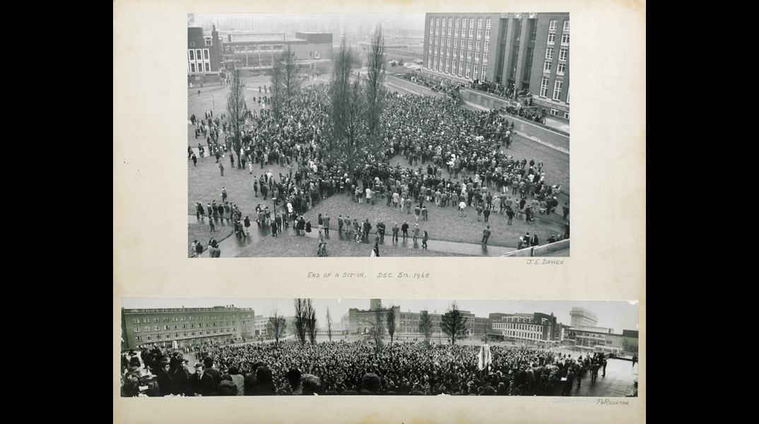 The end of the sit-in, 5 December 1968