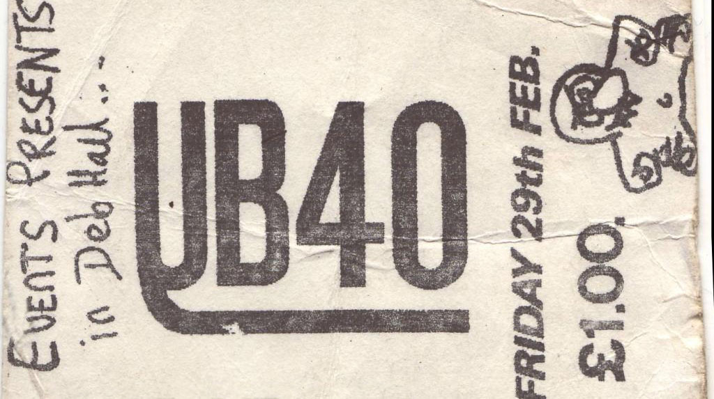 Ticket for UB40 at Deb Hall